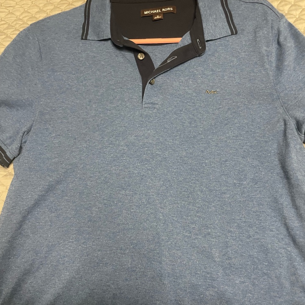 Michael Kors Heather Blue Polo Shirt for Men
